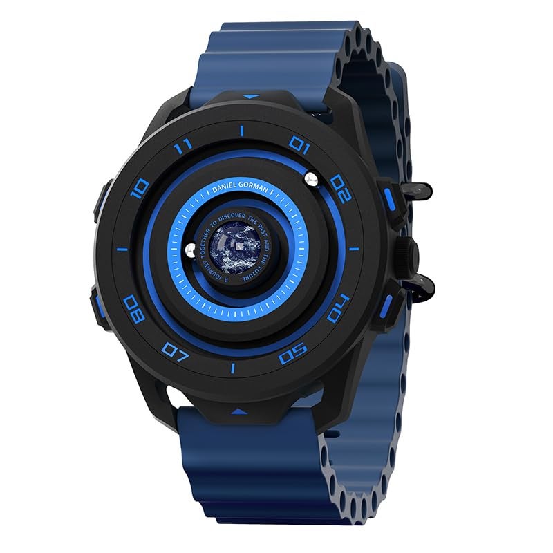 Daniel Gorman Planet Series Quartz Watches Magnetic Analog Iron Ball Watch Luminous Sport Wristwatch Men Waterproof Watches Business Casual Fashion Wrist Watch (Blue) - Image 1