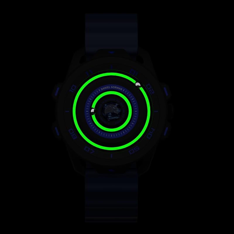 Daniel Gorman Planet Series Quartz Watches Magnetic Analog Iron Ball Watch Luminous Sport Wristwatch Men Waterproof Watches Business Casual Fashion Wrist Watch (Blue) - Image 2