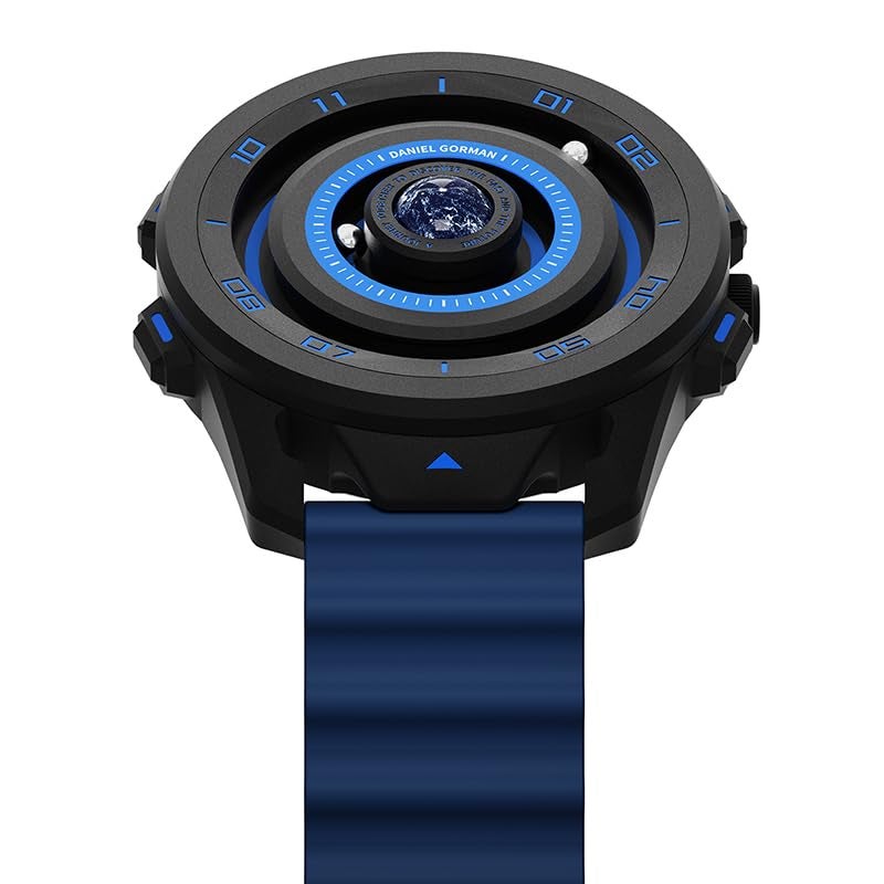 Daniel Gorman Planet Series Quartz Watches Magnetic Analog Iron Ball Watch Luminous Sport Wristwatch Men Waterproof Watches Business Casual Fashion Wrist Watch (Blue) - Image 5