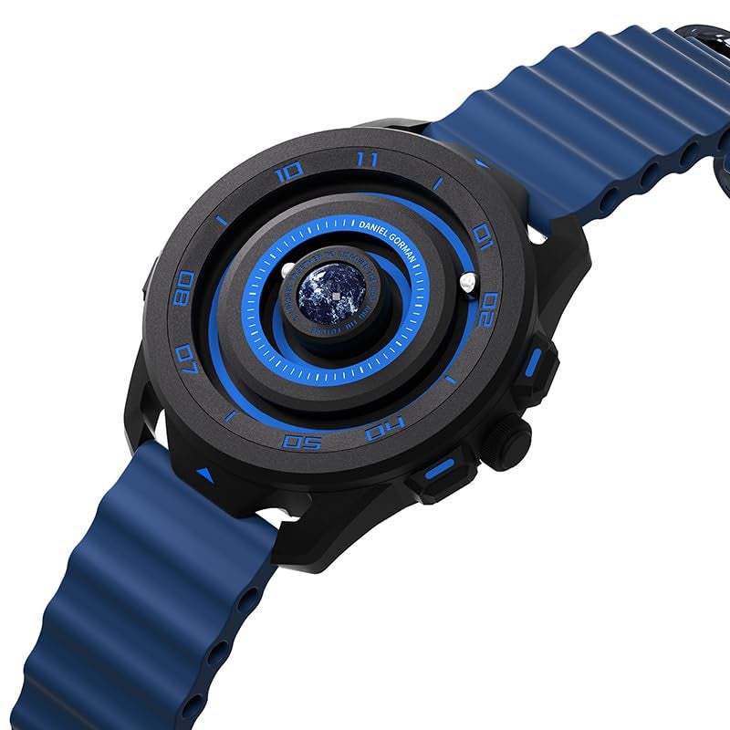 Daniel Gorman Planet Series Quartz Watches Magnetic Analog Iron Ball Watch Luminous Sport Wristwatch Men Waterproof Watches Business Casual Fashion Wrist Watch (Blue) - Image 4