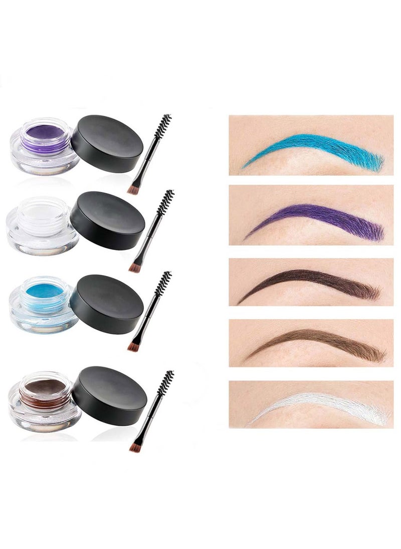 LS Kilshye Eyebrow Cream Waterproof Eye Brow Matte Eyebrows Pomade Gel Long Lasting Eyeliner Sweatproof Eye Makeup Gift Party for Women and Girls Pack of 1 White 5 