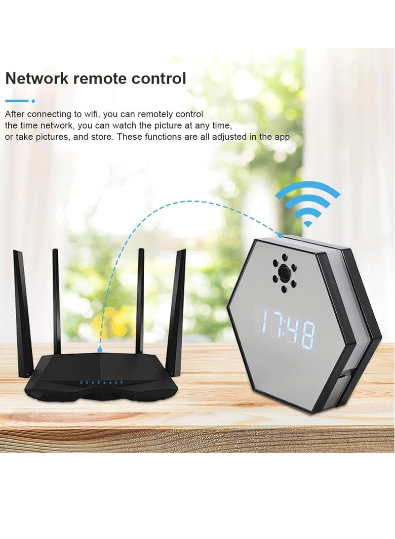 Generic Wireless WIFI Clock Camera, 4K HD Wireless Camera, Smart Surveillance Camera With Night Vision And Motion Detection, Compact And Portable Security Camera For Home, (1pc) - Image 4
