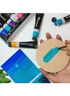 BRUSTRO BRUSTRO Artist's Gouache Colour | Set of 24 Colors X 12ml Tubes |Perfect for Watercolor paper,Infinite Blending,Non-Toxic,Highly Pigmented,Ideal for Professional Artists,Graphic Designers,Illustrators  - Image 5