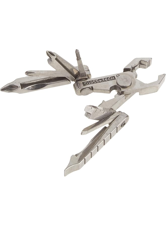 SWISS+TECH Swiss+Tech ST53100 Polished SS 19-in-1 Micro Pocket Multitool for Camping, Outdoors, Hardware  - Image 1