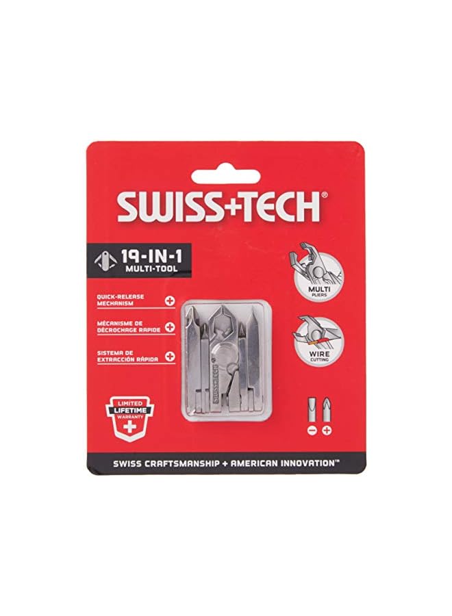 SWISS+TECH Swiss+Tech ST53100 Polished SS 19-in-1 Micro Pocket Multitool for Camping, Outdoors, Hardware  - Image 2