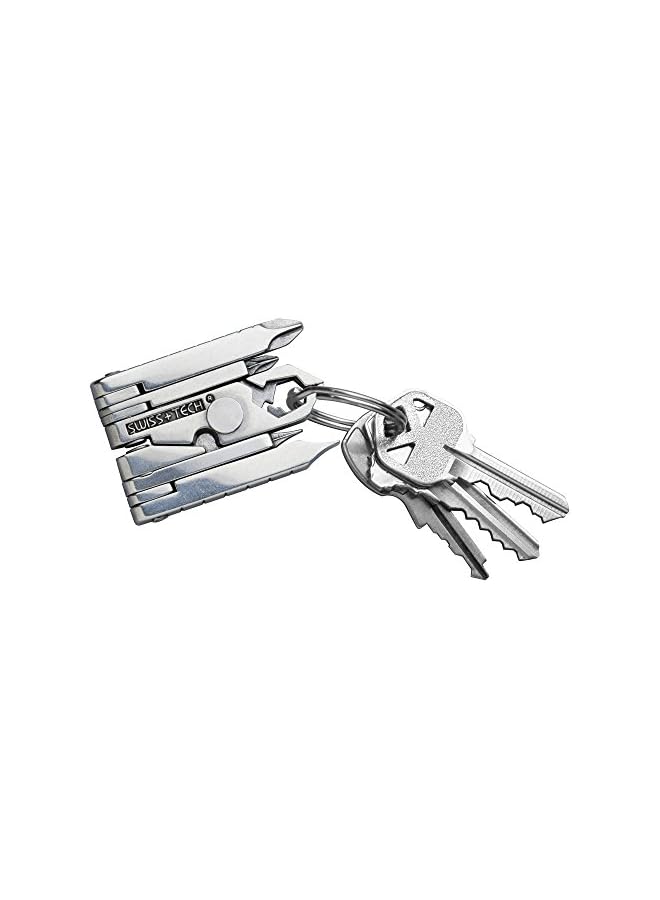 SWISS+TECH Swiss+Tech ST53100 Polished SS 19-in-1 Micro Pocket Multitool for Camping, Outdoors, Hardware  - Image 4