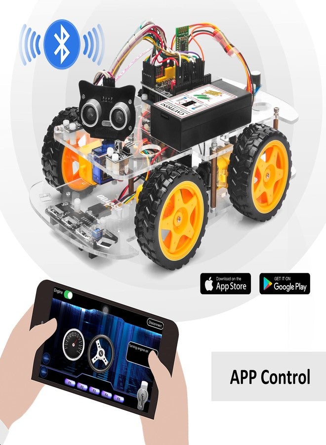 OSOYOO Robot Car Starter Kit for R3 | STEM Remote Controlled Educational Motorized Robotics for Building Programming Learning How to Code | IOT Mechanical DIY Coding for Teens Adults - Image 4