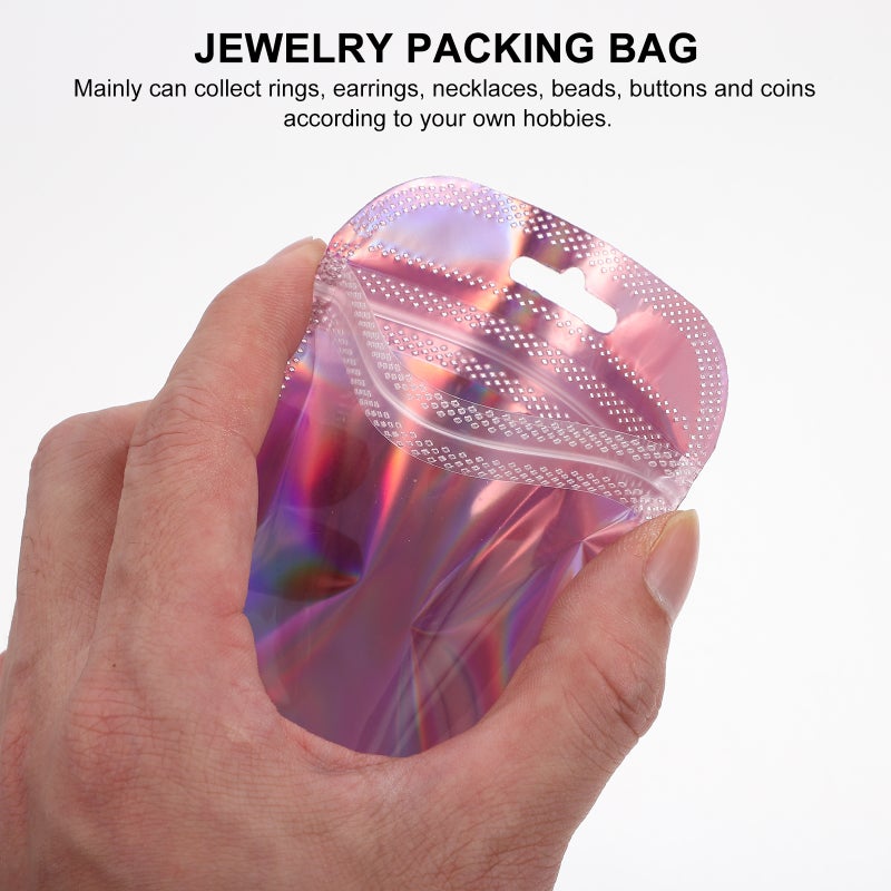 200 pcs Self-sealing Bag Small Jewelry Bag Colorful Earring Bag Jewelry Packing Bag - Image 3