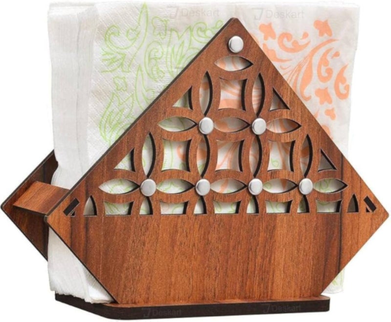 G Gojeeva Tissue & Napkin Holder Stand for Home & Kitchen Dining Table Decorative Wooden Paper Napkin Stand for Kitchen
