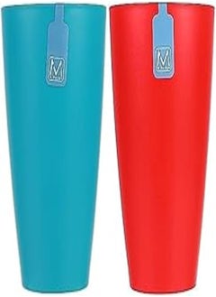m-design Lifestyle large cup 420 ml - teal + Lifestyle large cup 420 ml - red 
