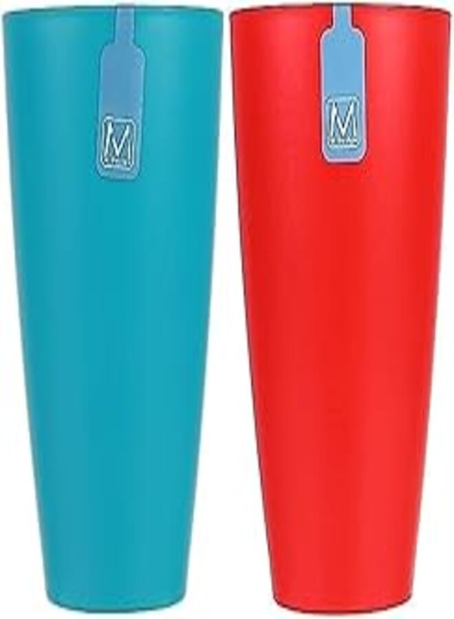 m-design Lifestyle large cup 420 ml - teal + Lifestyle large cup 420 ml - red 