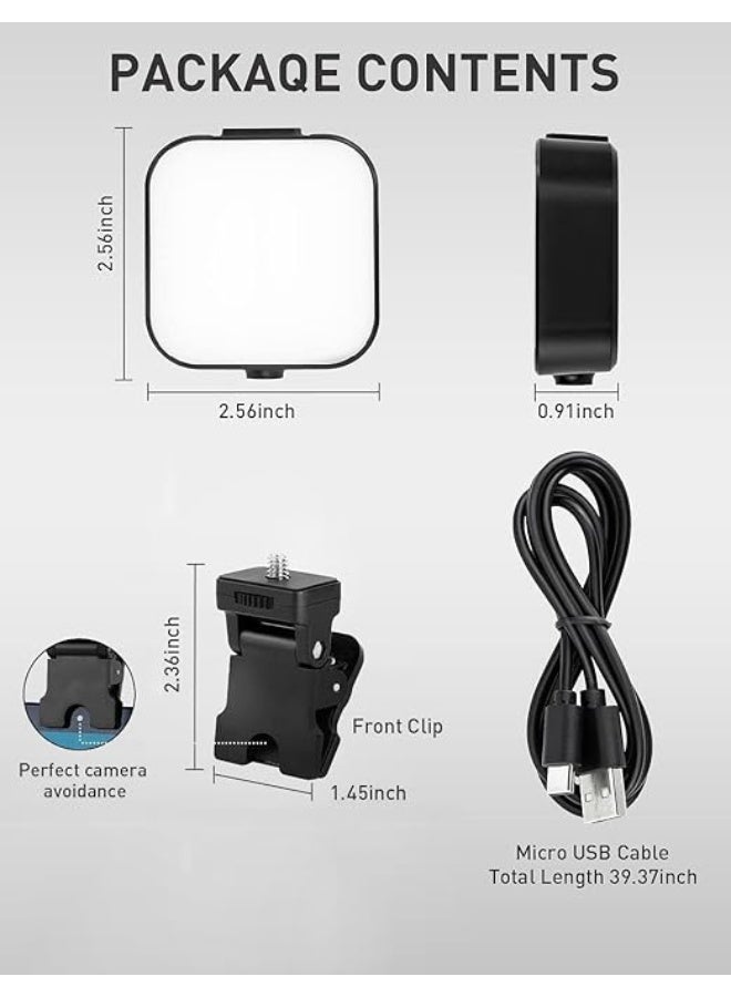 Clip-on Selfie Light (64 LED) - USB Rechargeable Portable Video Light with 5 Modes - Easy-to-Use for Phone, Laptop, & Live Streaming - Image 2