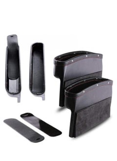 AIWANTO 2pcs Pu Leather Car Seat Pockets Car Console Side Organizer Storage Seat Gap Fillers  - Image 1