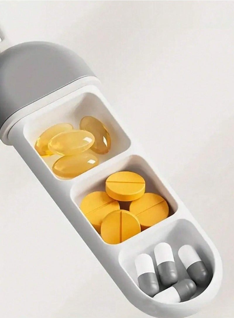 Pill Organizer, Portable Travel Pill Box, Portable Travel Pill Box for Vitamins, Medication, Fish Oil, Supplements - Image 1