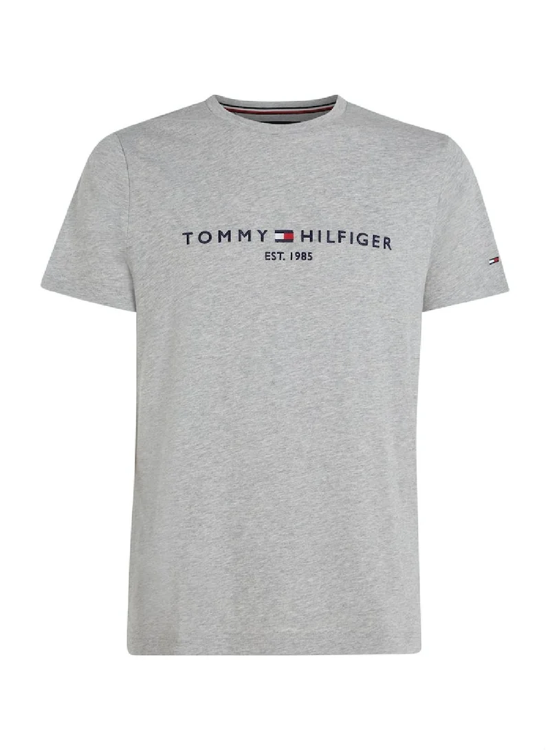 TOMMY HILFIGER Logo Regular Fit T-Shirt Gray