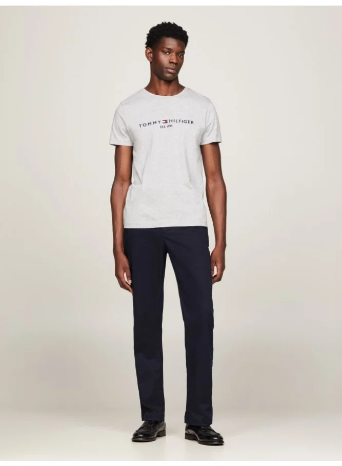 Tommy Hilfiger CLOUD HTR Tommy Hilfiger Logo T-Shirt for Men | Best Price UAE