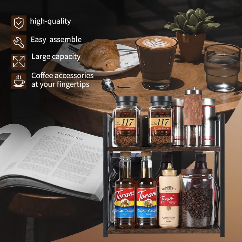 Janebert Office Desk Shelf Organizer, Wood Desktop Bookshelf Supplies Storage Rack, Shelf for Top of Desk and Dresser and Cubicle Decor Aesthetic Bookshelf (Brown, Small 12.9" Lx6.3 Wx10.2 H) - Image 5