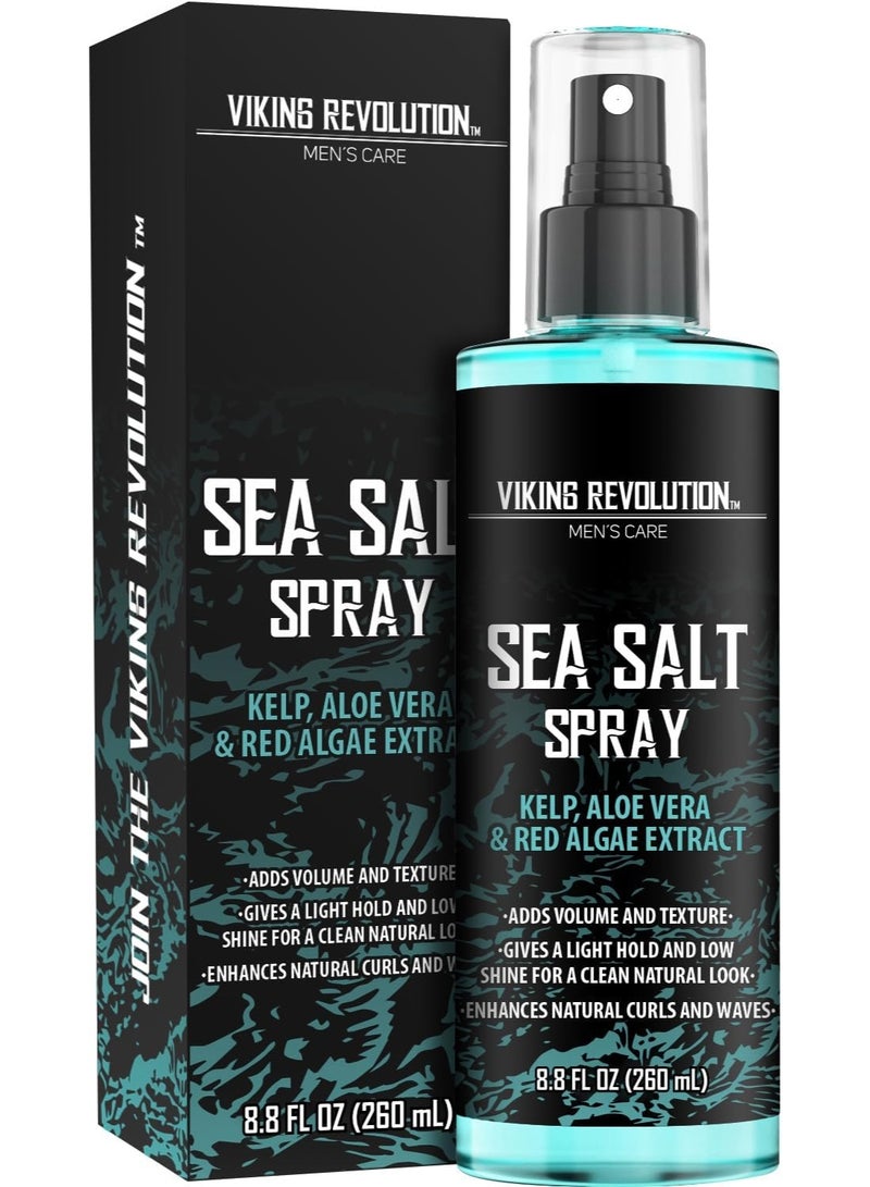 Viking Revolution Sea Salt Spray for Hair Men - Hair Spray with Kelp, Aloe Vera & Red Algae, Add Volume and Texture - 260ml - Image 1