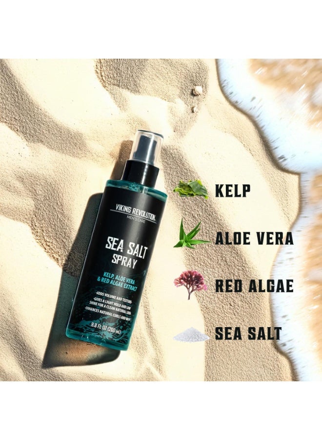 Viking Revolution Sea Salt Spray for Hair Men - Hair Spray with Kelp, Aloe Vera & Red Algae, Add Volume and Texture - 260ml - Image 2