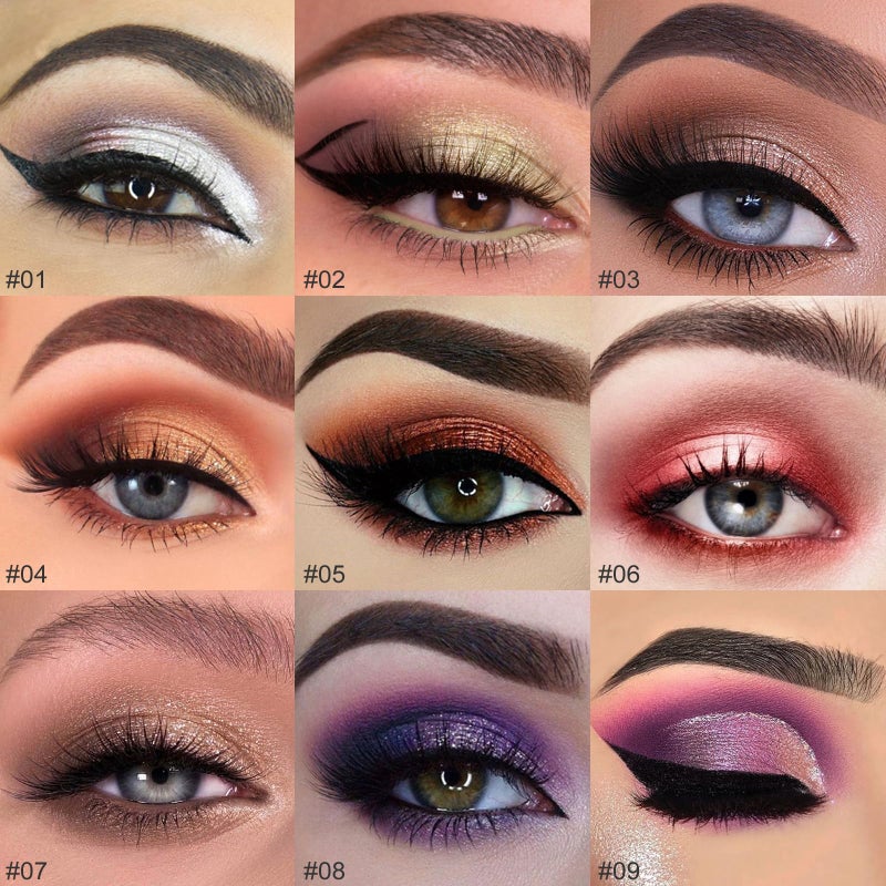 LOKFAR Eye-Shadow Stick Makeup Cosmetics Eye Brightener, Rotatable Cream Eye Shadow Pencil, Glitter Shimmer Eyeshadow Stick with Sponge Smudger for Eye Makeup (03# Rose Gold Shimmer) - Image 3