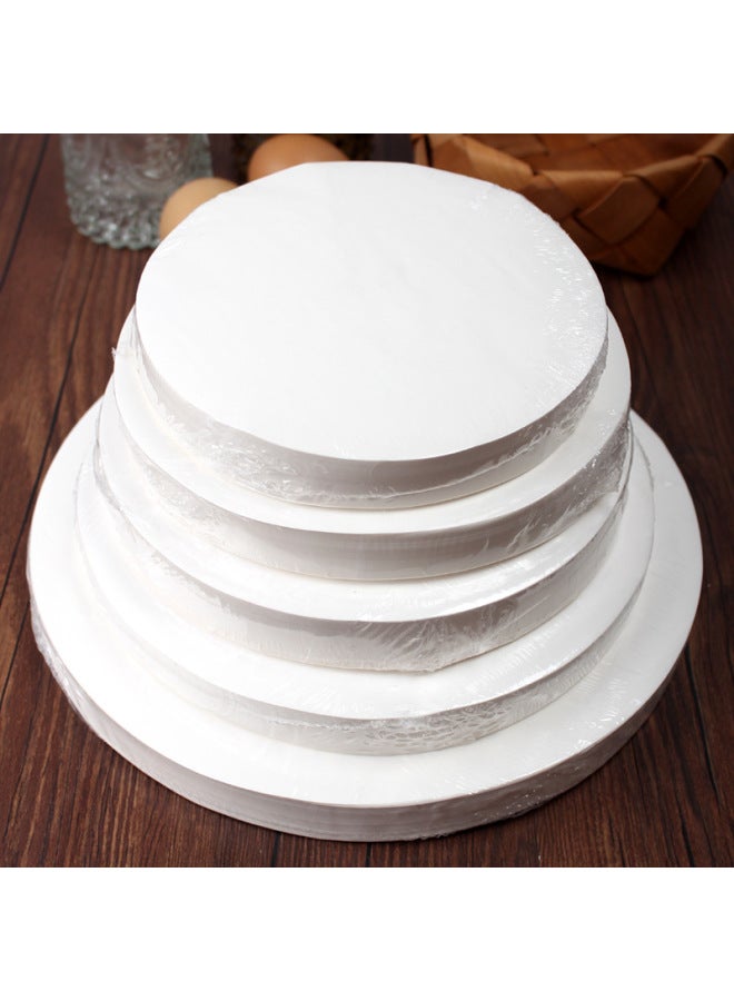 Thickened Round Baking Paper Oil-resistant Non-stick Cake Paper Oil-absorbing Air Fryer Special Bbq Tray Pad-Color:100 Sheets-Specifications:13cm