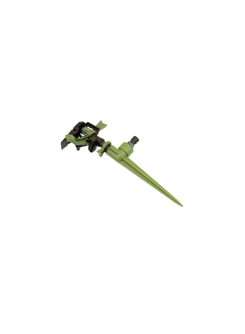 Beorol Garden Pulsating Sprinkler Tool with Adaptor for Good for watering lawns, flower or vegetable beds and front gardens, Green - Image 1