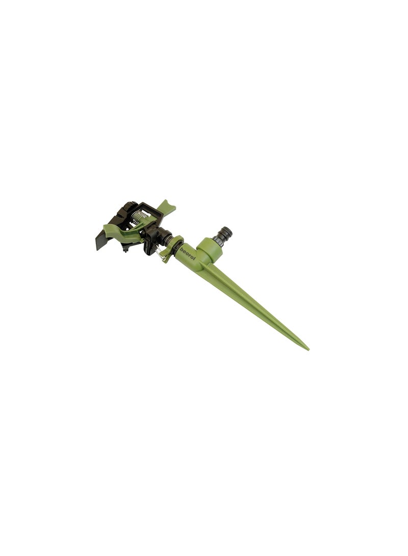 Beorol Garden Pulsating Sprinkler Tool with Adaptor for Good for watering lawns, flower or vegetable beds and front gardens, Green - Image 3
