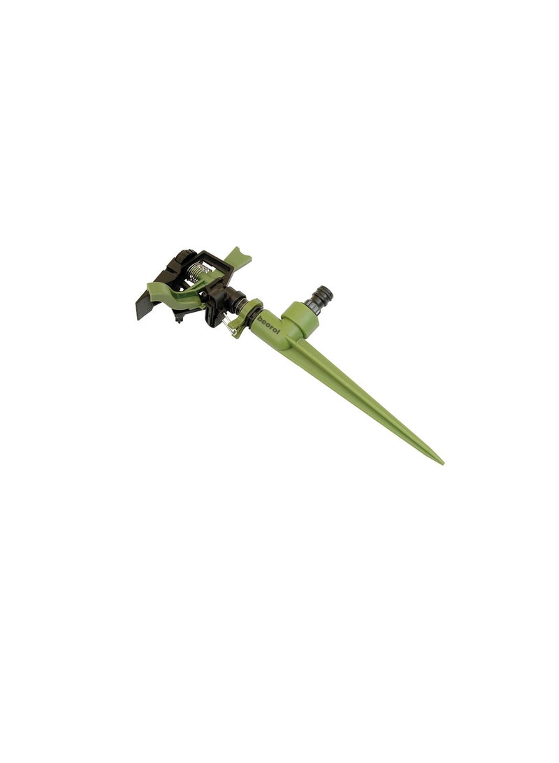 Beorol Garden Pulsating Sprinkler Tool with Adaptor for Good for watering lawns, flower or vegetable beds and front gardens, Green - Image 2