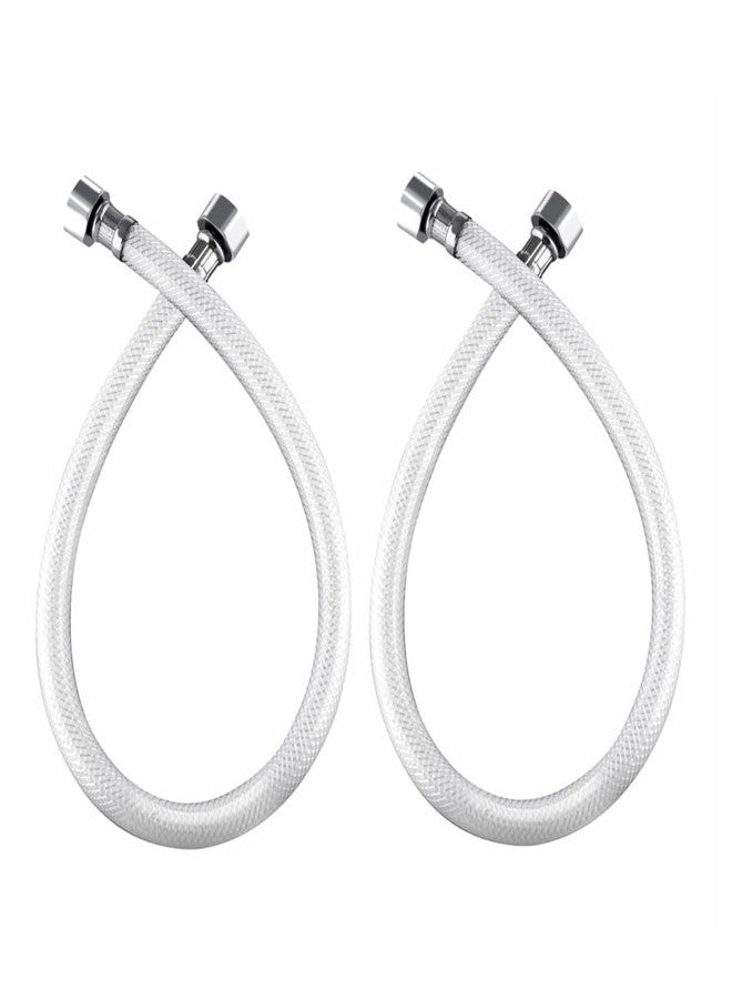 COSWARE 18" Inches PVC Flexible Connection Pipe Suitable for Water Heater Geysers, Countertop Faucets, Water Taps, Wash Basin, Kitchen Sinks & Toilet Flush (Pack of 2) (18 INCH) - Image 1