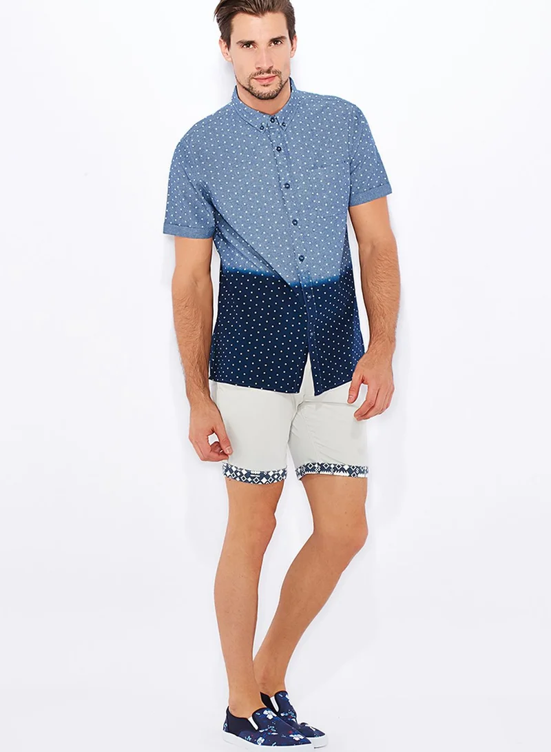 Another Influence Polka Dot Chambray Shirt