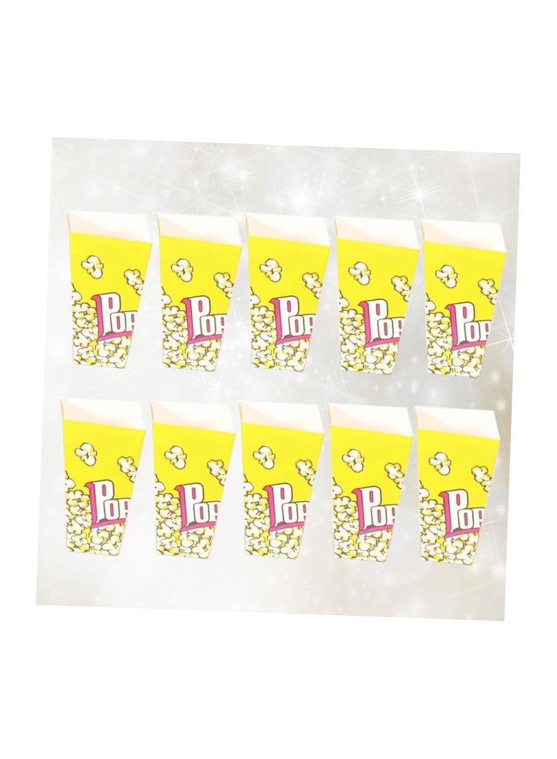 GGOOT Popcorn Paper Bag 50pcs disposable popcorn bag paper food bags movie night supplies cone popcorn bag triangle paper popcorn bag gift box paper bag popcorn box candy container - Image 5