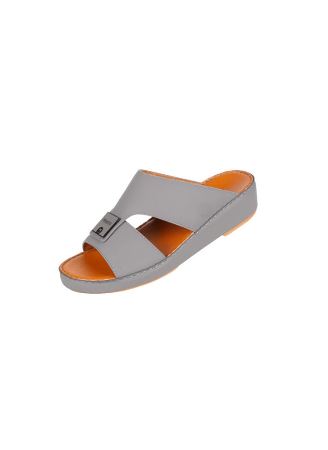 barjeel uno 008-3732 Barjeel Uno Men Arabic Sandals BS 23 Grey  - Image 1