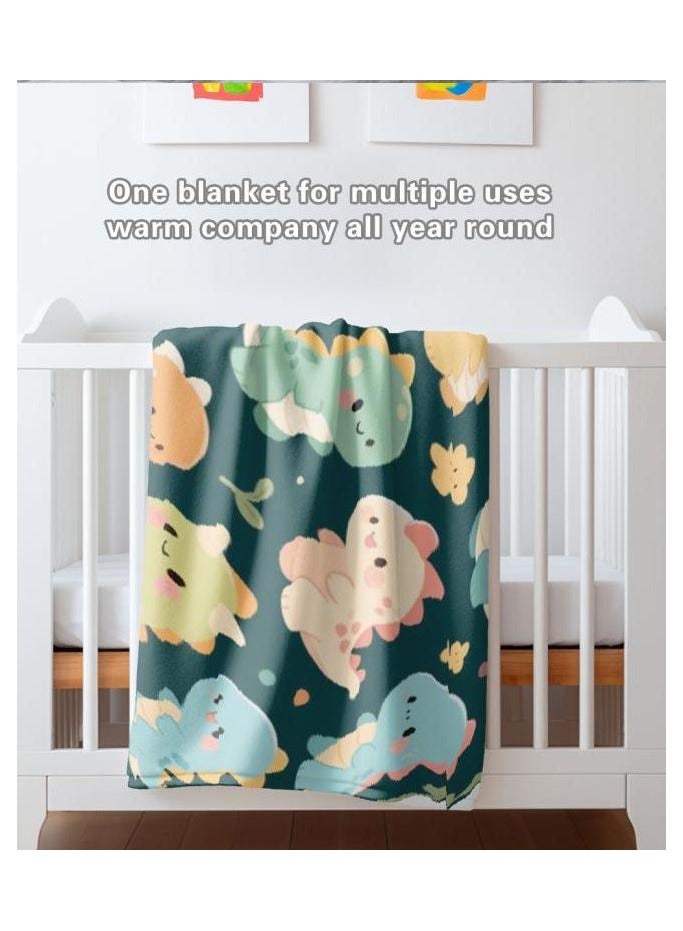 general Children's or student cartoon flannel thin blanket (warm and comfortable, suitable for sleep, games) 100cm*150cm - 938 - Image 1