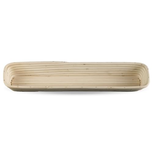 Frieling Sourdough Proofing Basket - 17-Inch x 4-Inch, Brown Rectangular - Natural Cane Bread Making Tools & Sourdough Accessories - Banneton Basket for Bread Baking Supplies - Image 1