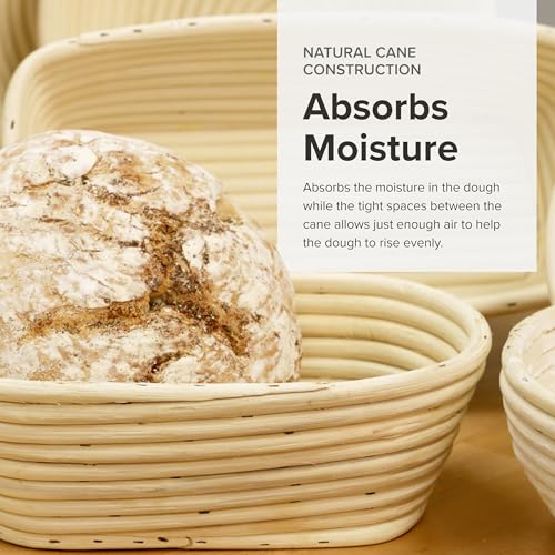 Frieling Sourdough Proofing Basket - 17-Inch x 4-Inch, Brown Rectangular - Natural Cane Bread Making Tools & Sourdough Accessories - Banneton Basket for Bread Baking Supplies - Image 5