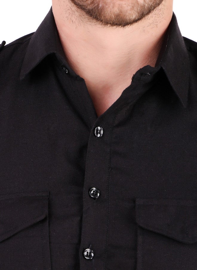 PREEN Adults-Men Black Kurta Set with Pyjamas - Image 2