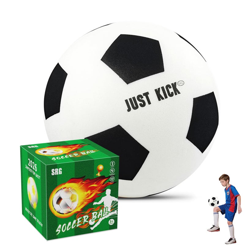 SRG Soft Silent Foam Soccer Ball Size 3 â€“ Indoor Play Ball, Lightweight Quiet Training Ball for Dribbling Practice, Noise-Free House Gift in Premium Box - Image 1