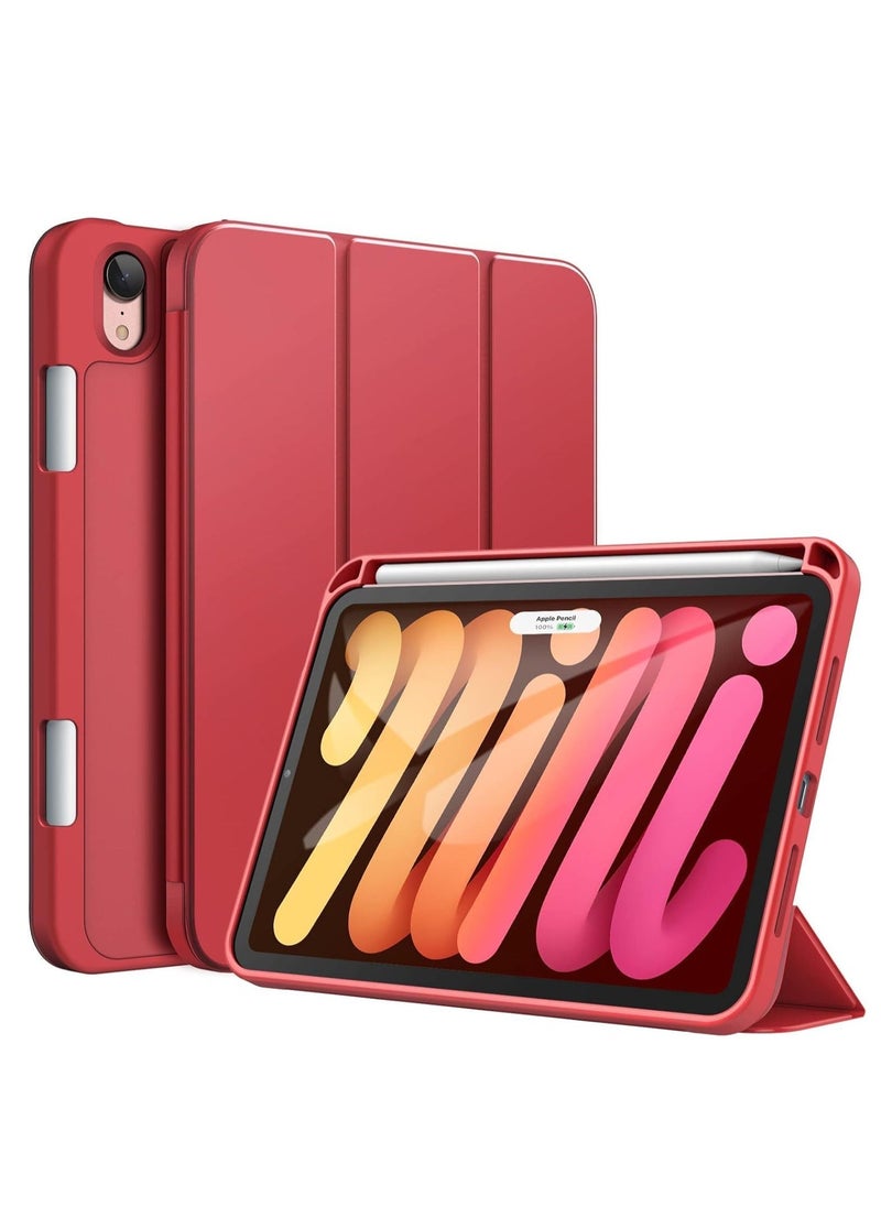 JAJEEK NEW Smart Case with Pencil Holder for iPad Mini 6 – Trifold Stand Smart Cover with Soft TPU Back, Auto Wake/Sleep, Dust Proof & Anti-Fingerprint, Heavy Duty Protection - Image 1