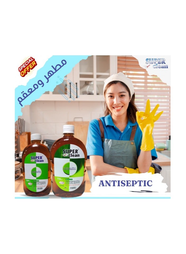 Superclean Antiseptic Disinfectant 5L with 500ml & 750ml – Combo Pack of 3 | Powerful Germ Protection for Home & Office - Image 3