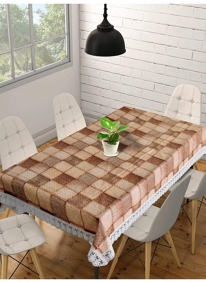 Kuber Industries Checks Print 6 Seater Table Cloth|PVC Dining Table Cover|Table Sheet for Indoor and Outdoor|Waterproof Protector 90x60 (Brown) - pzsku/Z8E9234A77F7F4124F54BZ/45/_/1736571392/99dc573c-c1f8-48dd-a751-6c25f86b9d8d