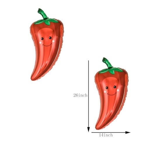 DYT 12PCS Chili Fire Foil Balloons for Cook Off Contest Party Decoration Chili Pepper Flame Aluminum Balloon Contest Tasting Competition Cinco De Mayo Mexican Fiesta Birthday Party Supplies - Image 5