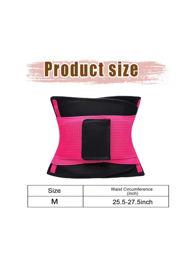 S-TOP Waist Trainer for Women, Slimming Cincher Belt, Velcro Design, Adjustable to Fit Waist Sizes of 25.5-27.5 inches, Suitable for Sports or Everyday Wear, Size M, Pink - Image 3