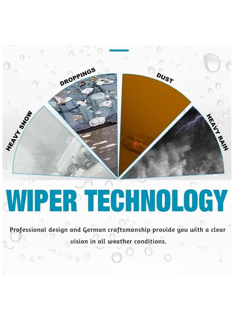 شفرات مساحات الزجاج الامامي لسيارة سكودا اوكتافيا A8 2019-2023 - Image 4