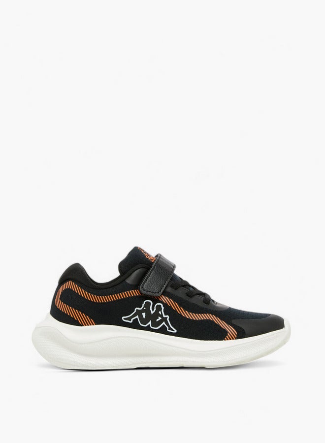 Kappa Boys' Logo Print Sports Shoes with Hook and Loop Closure - Image 3