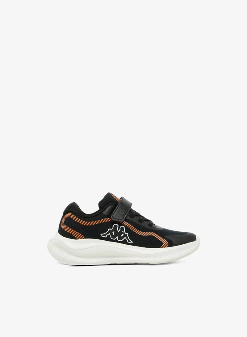 Kappa Boys' Logo Print Sports Shoes with Hook and Loop Closure