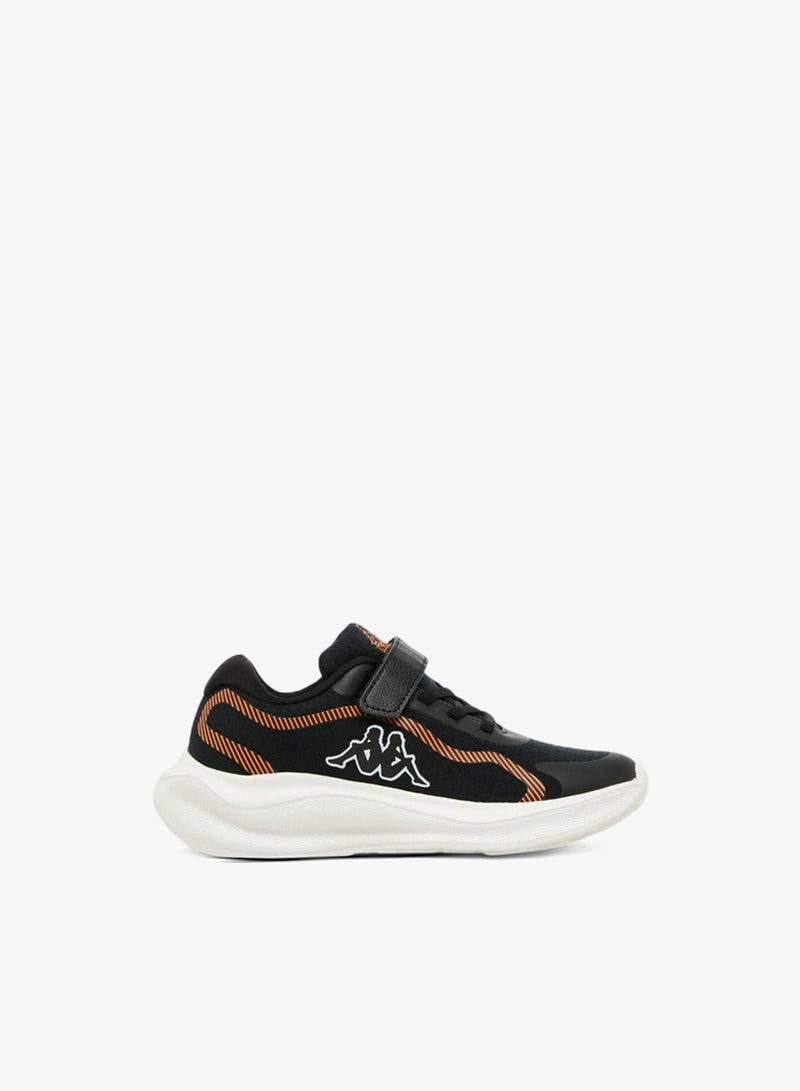 Kappa Boys' Logo Print Sports Shoes with Hook and Loop Closure - Image 1