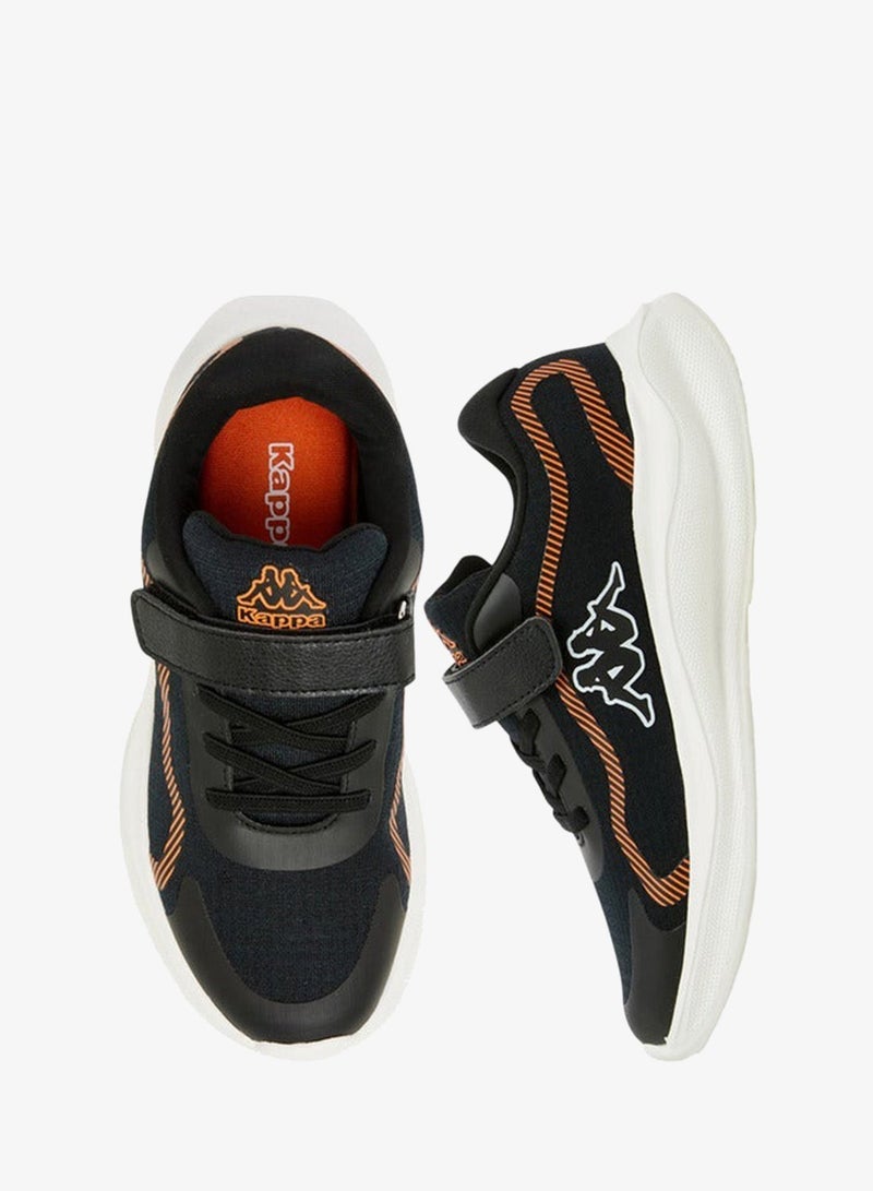 Kappa Boys' Logo Print Sports Shoes with Hook and Loop Closure - Image 1