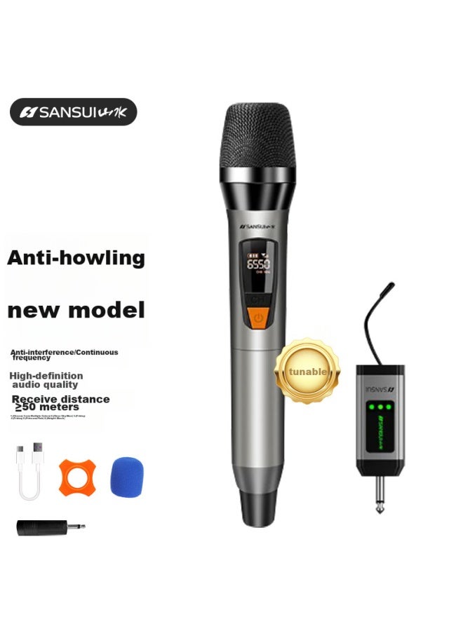 Sansui K38 Wireless Microphone System, Wireless Connection For Home Ktv, Speech, Conference, Outdoor Sound, Speaker, Universal All-in Microphone, One-to - Image 1