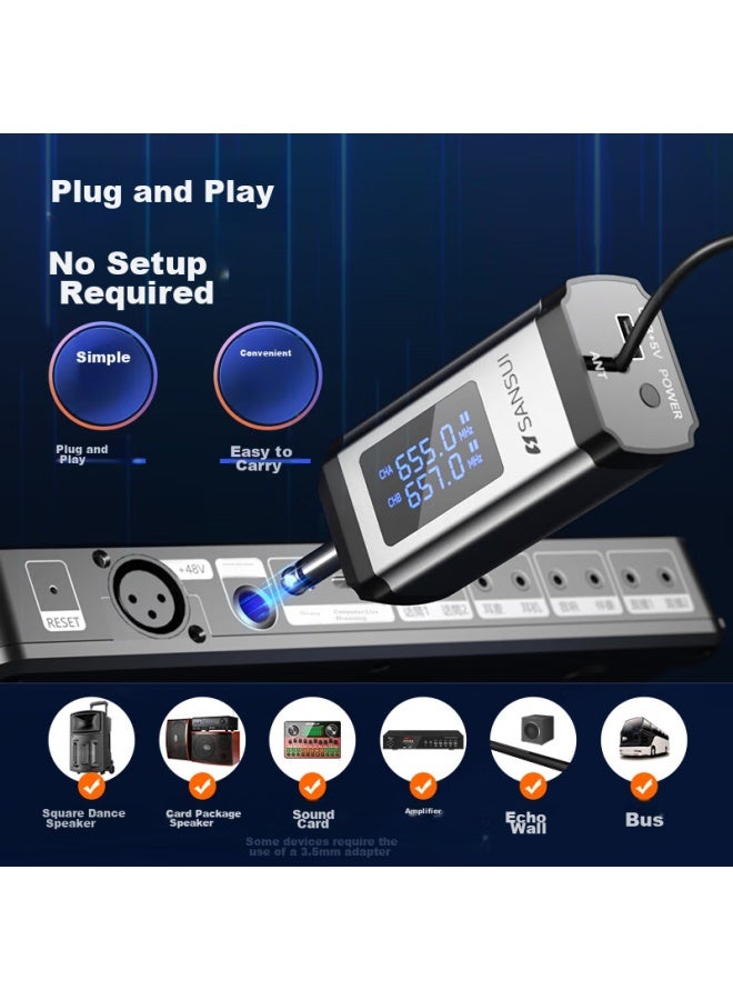 Sansui K38 Wireless Microphone System, Wireless Connection For Home Ktv, Speech, Conference, Outdoor Sound, Speaker, Universal All-in Microphone, One-to - Image 3