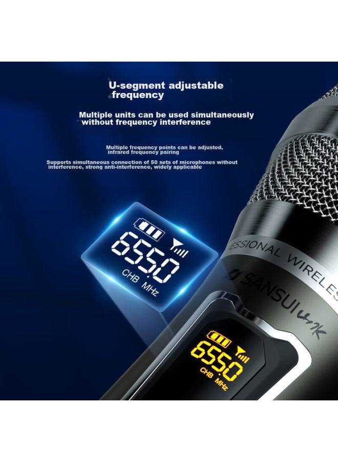 Sansui K38 Wireless Microphone System, Wireless Connection For Home Ktv, Speech, Conference, Outdoor Sound, Speaker, Universal All-in Microphone, One-to - Image 5